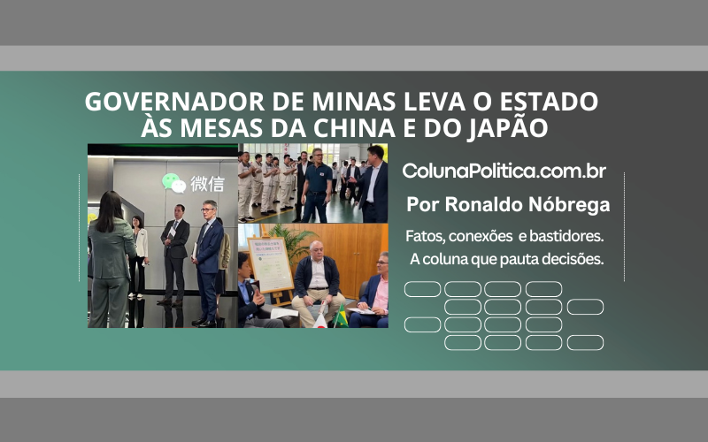 Governador de Minas leva o Estado às mesas da China e do Japão